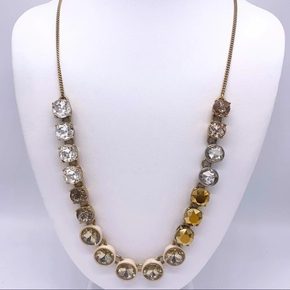 J. Crew Mixed Brulee Jeweled Necklace - Picture 1 of 5